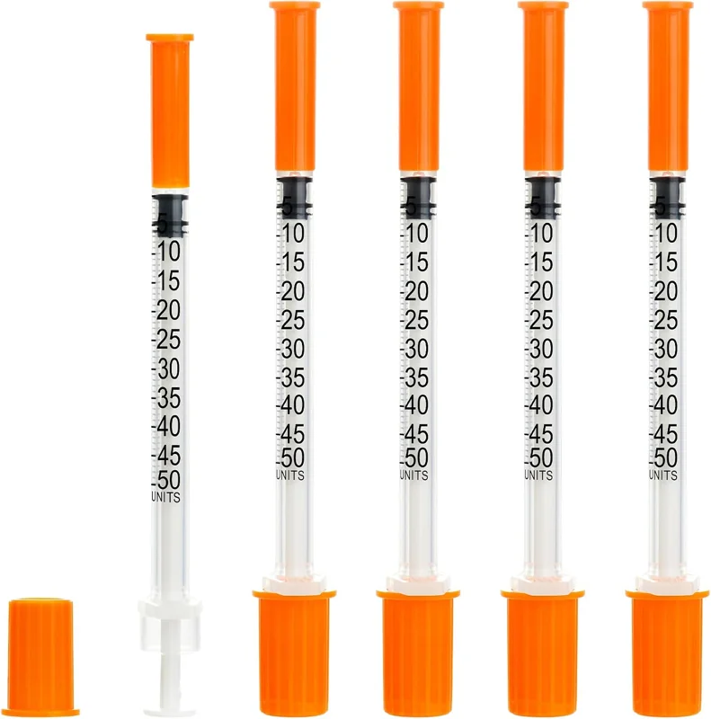 0.5ml/cc 29G 1/2 Inch Syringes, Disposable Syringe, Individually Wrapped