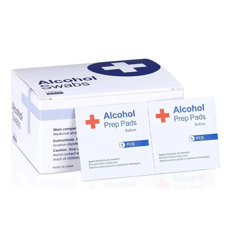 Alcohol Prep Pads, 75% Alcohol Cotton Slices, 100 Pcs Gauze Pads Individually Wrapped